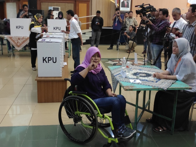 Simulasi Pemungutan Suara Memastikan Hak Difabel Terpenuhi