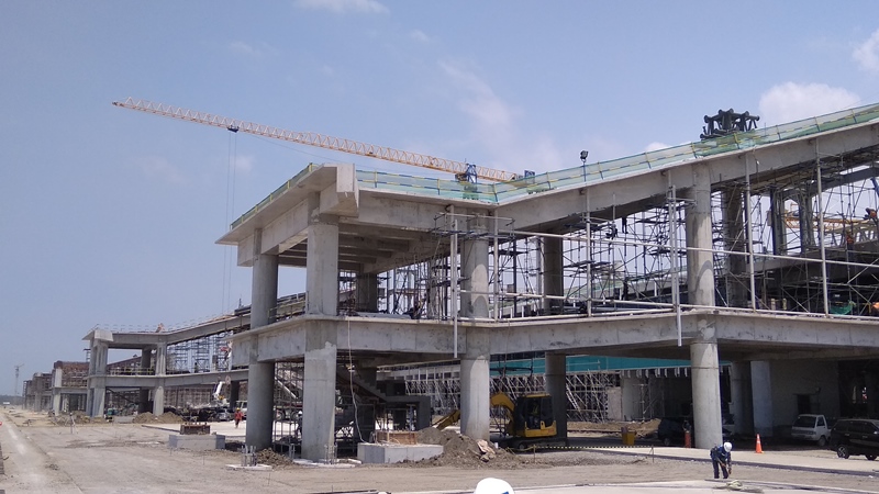 Proses pengerjaan ruang tunggu bandara NYIA Kulon Progo, Yogyakarta, Sabtu, 16 Februari 2019. Medcom.id-Ahmad Mustaqim