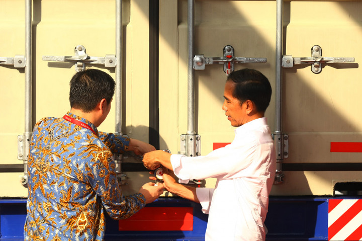Presiden Lepas Kontainer Ekspor PT Mayora Ke-250 Ribu