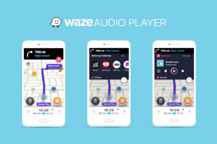 Waze Pasang Dukungan Musik Streaming di Android
