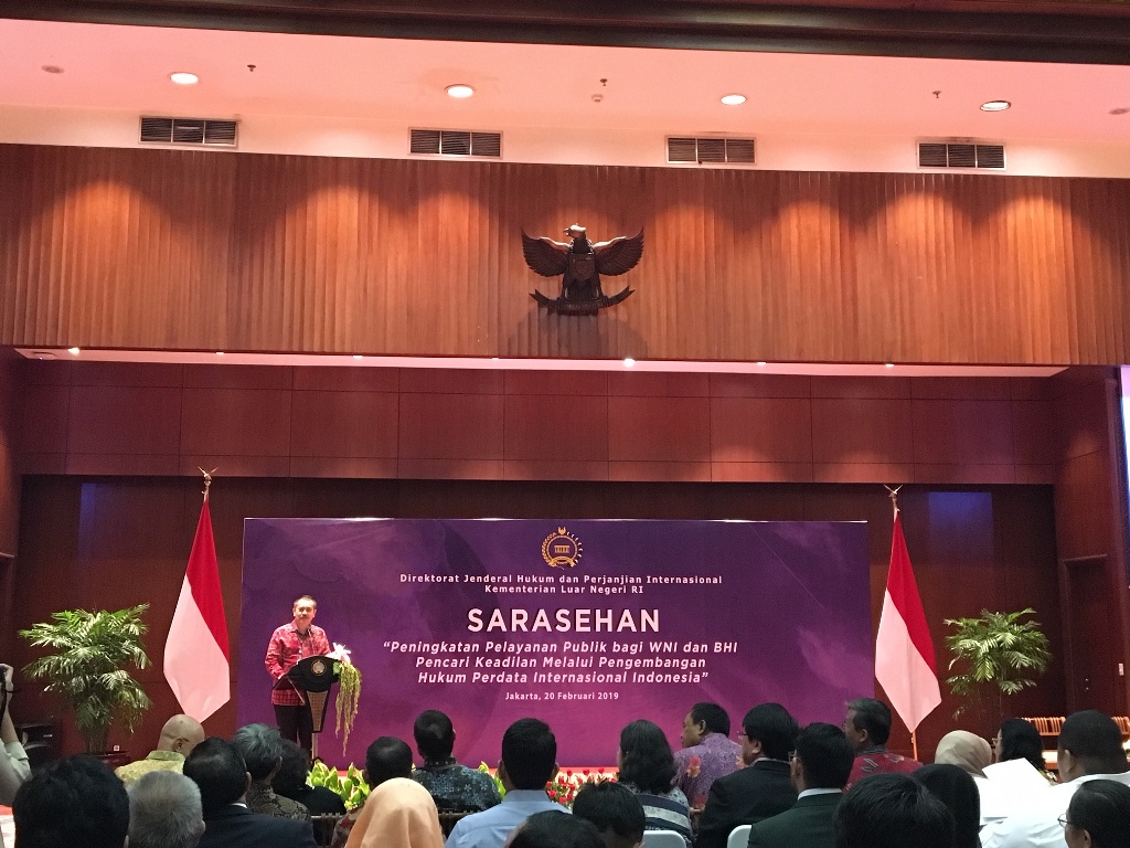 Penandatanganan kerja sama antara Kemenlu dan Mahkamah Agung. (Foto: Medcom.id/Sonya Michaella).