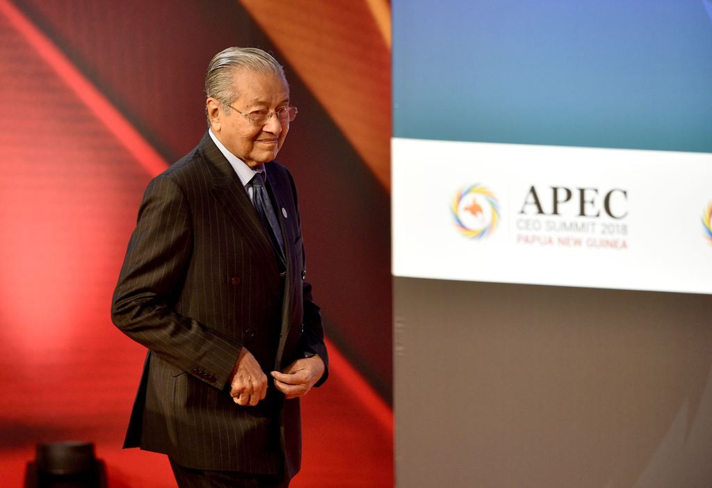 PM Malaysia Mahathir Mohamad saat menghadiri APEC di Port Moresby. (Foto: AFP)
