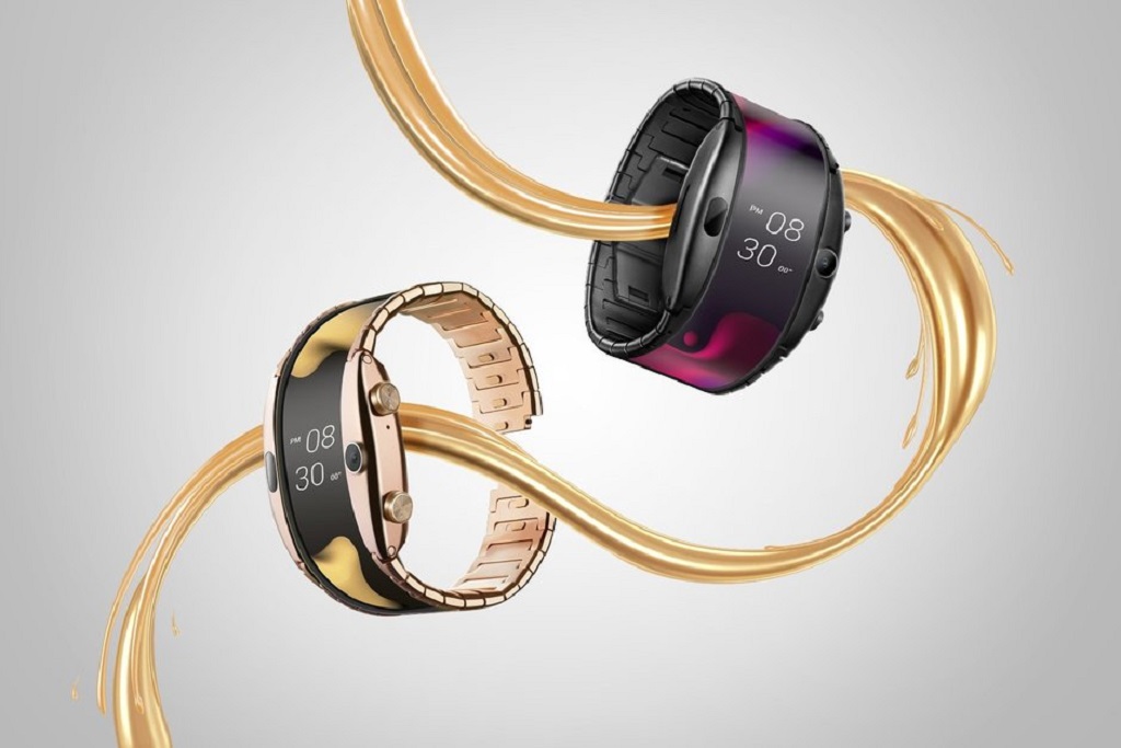 Nubia memperkenalkan Alpha, perangkat wearable olahraga yang juga berfungsi sebagai ponsel.