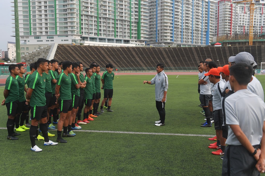 Skuat Timnas Indonesia U-22. (Foto: Antara/Nyoman Budhiana)