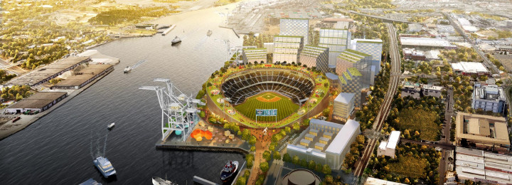 Desain Melingkar Stadion Ballpark Oakland A Manjakan Mata Penonton