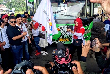 TKN Lepas Relawan Tour Tol Trans Sumatera