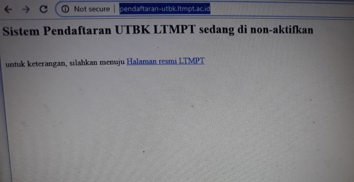 Terkendala Teknis, Pendaftaran UTBK Ditutup Sementara