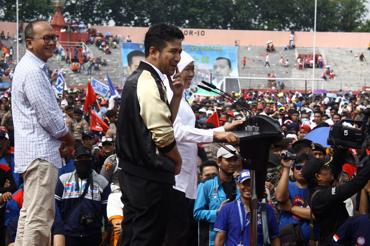 Khofifah-Emil Hadiri HUT ke-36 SPSI di Sidoarjo