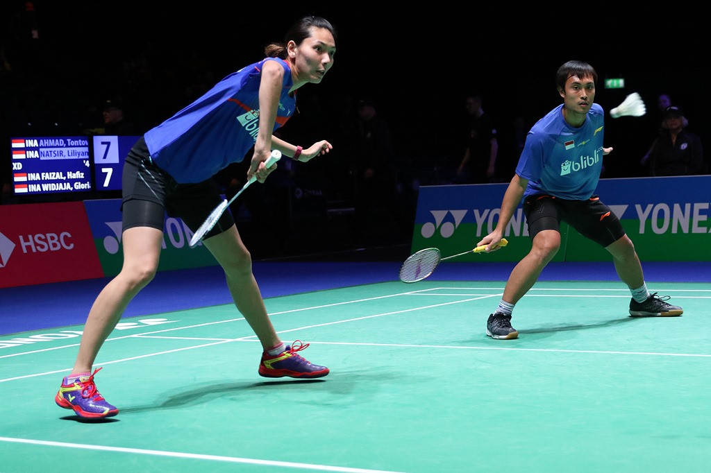 Hafiz Faizal/Gloria Emanuelle Widjaja. (ANTARA FOTO/Handout/Humas PBSI)