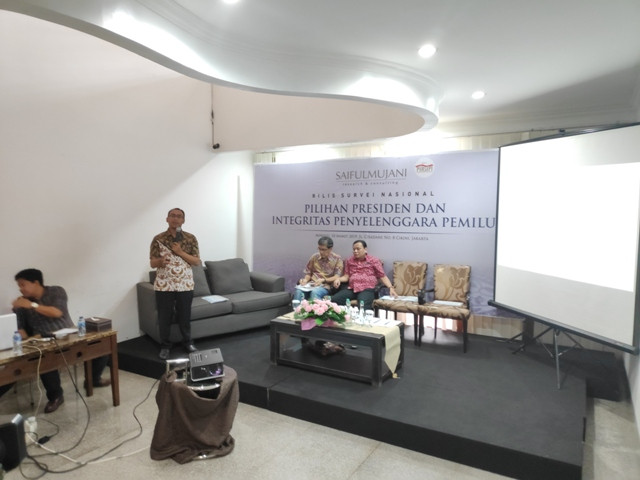 Survei SMRC: Jokowi-Ma'ruf 54,9%, Prabowo-Sandi 32,1%
