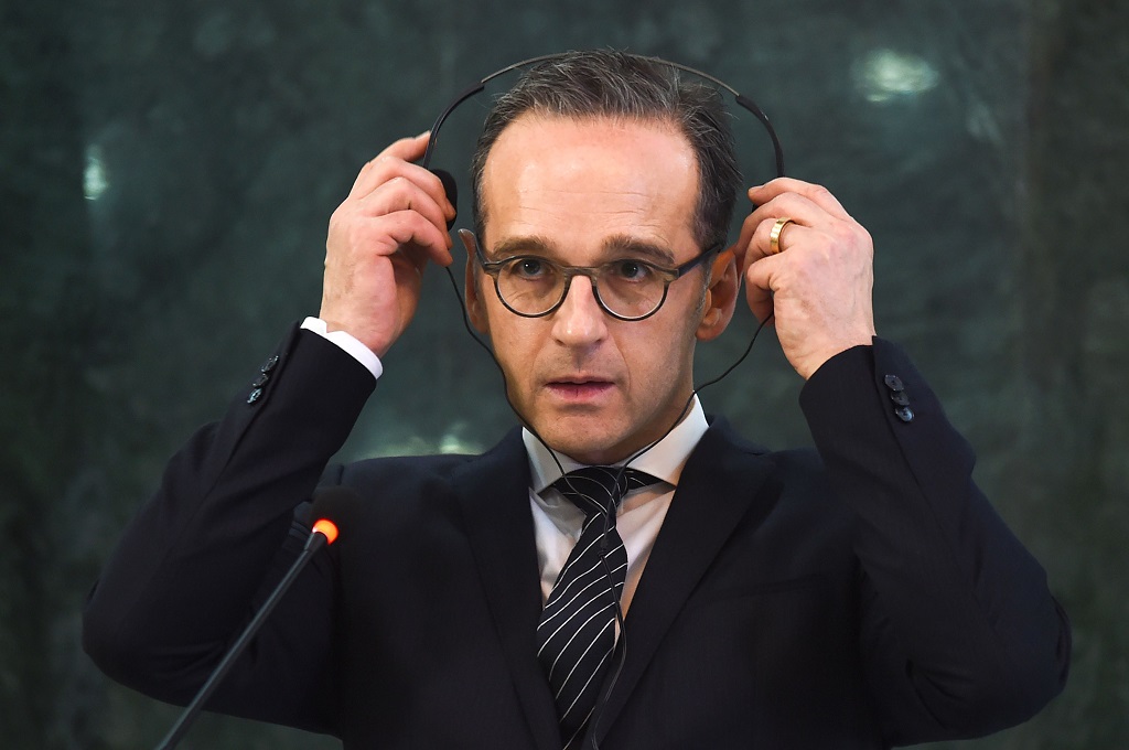 Menlu Jerman Heiko Maas di Kabul, Afghanistan, 11 Maret 2019. (Foto: AFP/WAKIL KOHSAR)