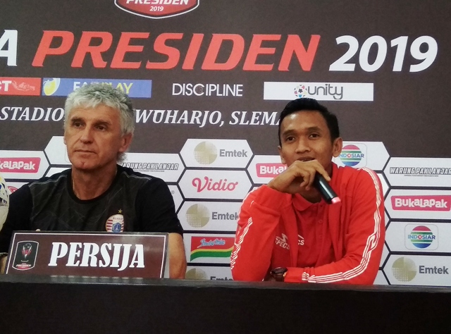 Pemain Persija Siap Hadapi Tekanan Suporter PSS Sleman