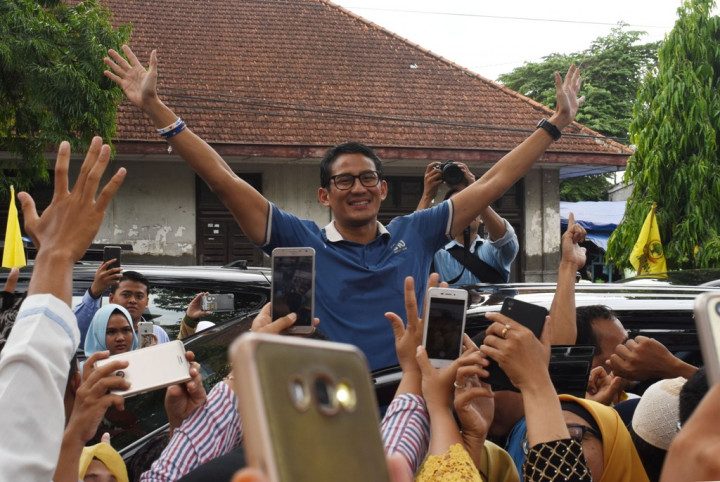 Sandiaga Mengandalkan Isu Lapangan Kerja di Kampanye Terbuka