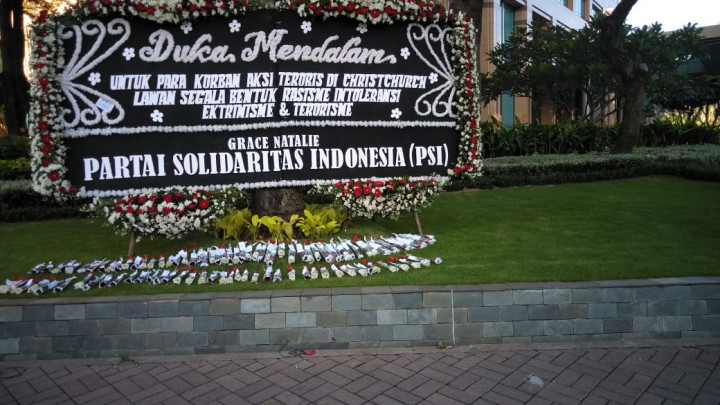 PSI Kirim Bunga Duka ke Kedubes Selandia Baru