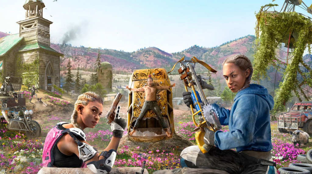 Mickey dan Lou, pemimpin kelompok bandit The Highwaymen jadi antagonis utama di Far Cry: New Dawn.