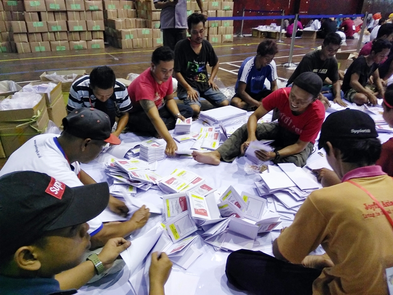 3,95 Juta Surat Suara Sleman Mulai Dilipat