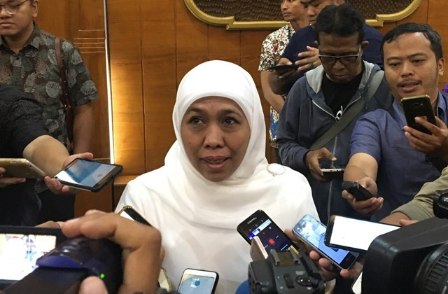Gubernur Jawa Timur Khofifah Indar Parawansa di Gedung Negara Grahadi, Surabaya, Sabtu, 23 Maret 2019. Medcom.id/ Amaluddin.