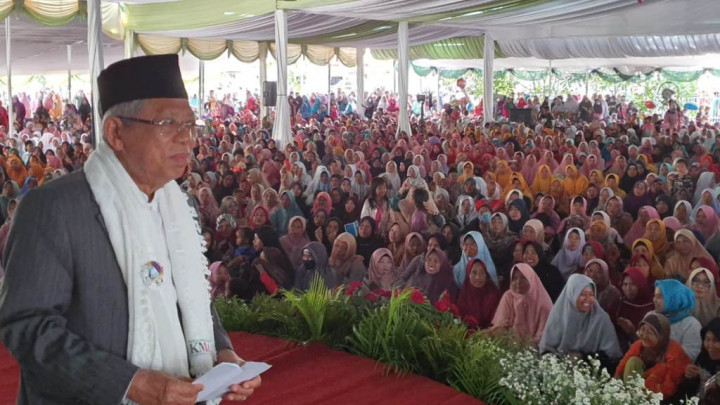 Ma'ruf Amin Apresiasi Dukungan Ibu-ibu di Banten