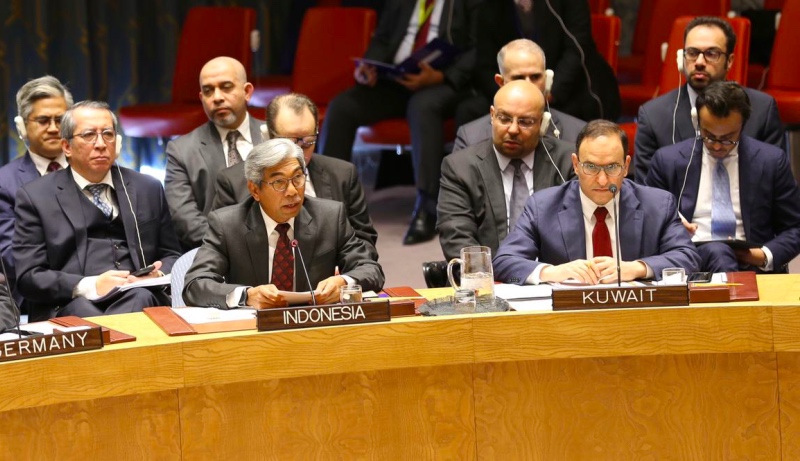Wakil Menteri Luar Negeri AM Fachir di PBB mengecam tindakan Israel terhadap Palestina. (Foto: Dok.Kemenlu RI).