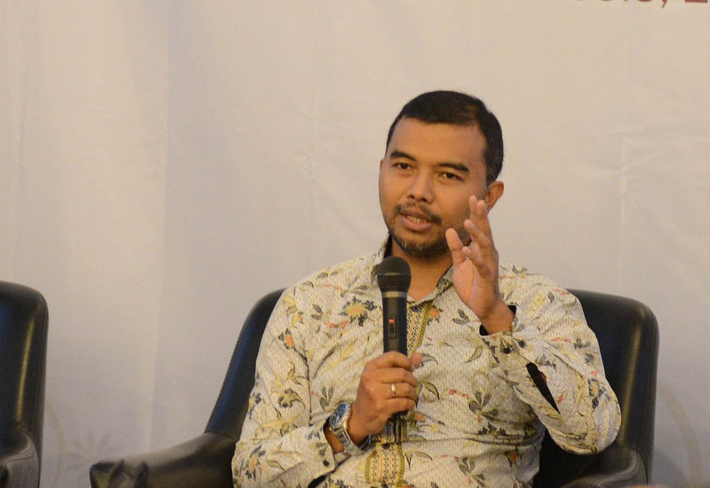 Koordinator Indonesia Corruption Watch (ICW) Adnan Topan Husodo. MI/Susanto.