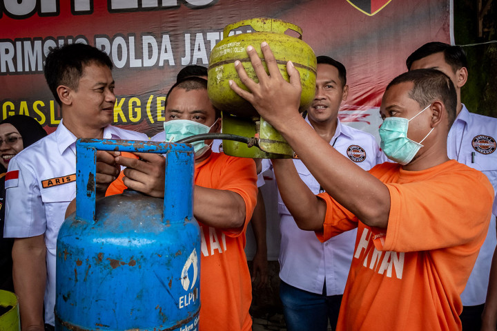 Pengoplosan Elpiji Beromzet Ratusan Juta Rupiah Dibongkar
