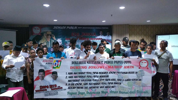 Masyarakat Peduli Papua Dukung Jokowi-Ma'ruf