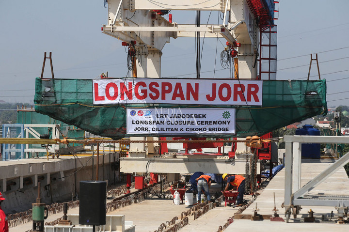 Lintasan LRT Jabodebek Cibubur-Cawang Tersambung