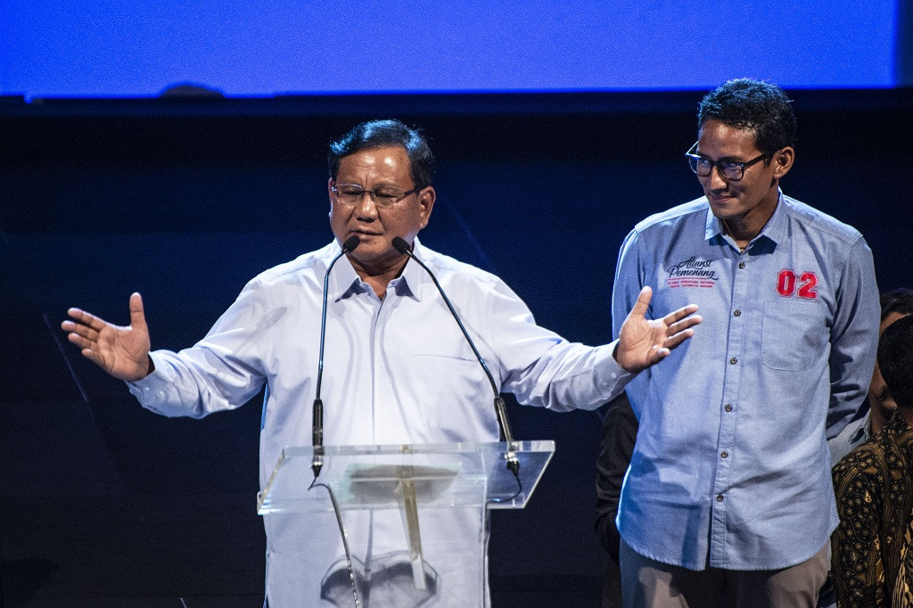 Prabowo-Sandi Gelar Pertemuan Jelang Debat