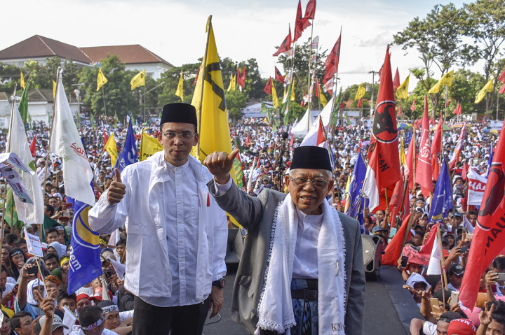 Ma'ruf Amin Kampanye Terbuka di Lombok