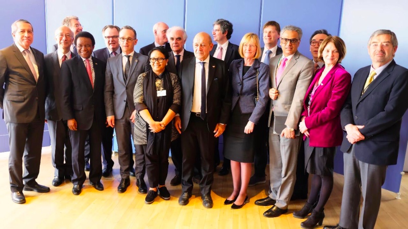 Menlu Retno Marsudi dalam pertemuan Alliance for Multilateralism di New York, Amerika Serikat (AS) 2 April 2019. (Foto: Dok.Kemenlu RI).