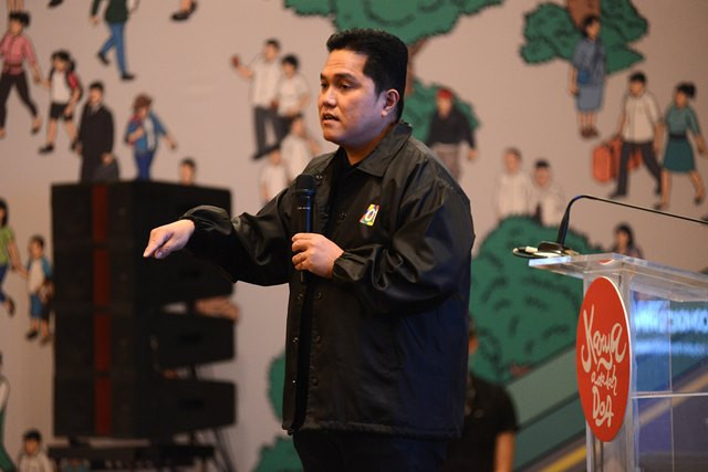 Ketua Tim Kampanye Nasional (TKN) Joko Widodo-Ma'ruf Amin, Erick Thohir. MI/Susanto