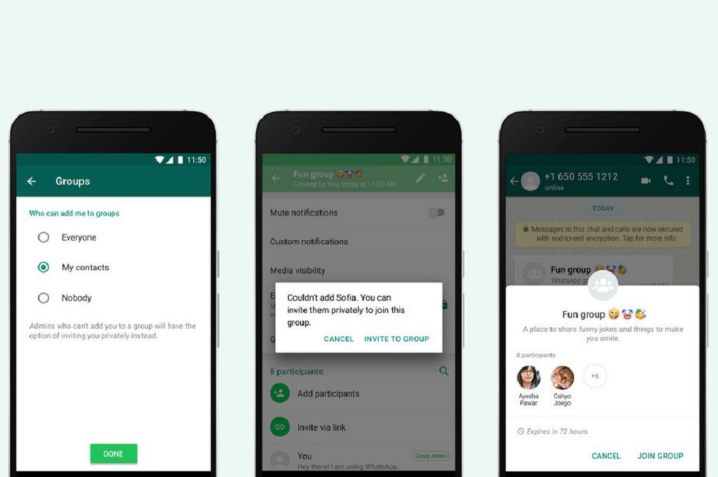 WhatsApp menggulirkan pengaturan privasi baru untuk percakapan di grup.
