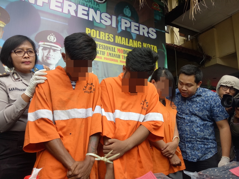 Gelar perkara kasus pembunuhan di Polres Malang Kota, Selasa 4 April 2019. Medcom.id/Daviq Umar Al Faruq