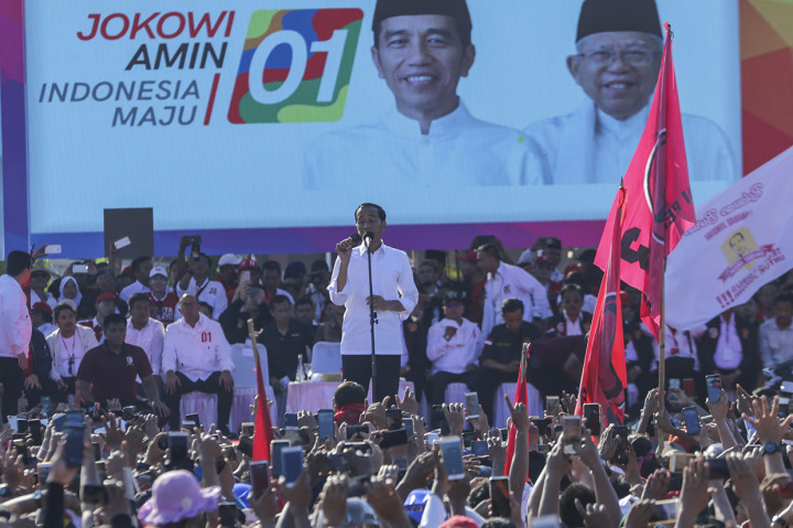 Kampanye di Batam, Jokowi Ajak Pendukung Perangi Hoaks