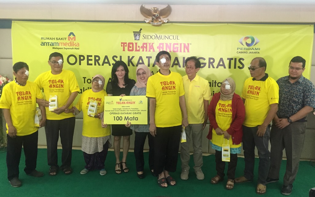 Tolak Angin Sido Muncul menggelar operasi katarak gratis di  Rumah Sakit Antam Medika, Jakarta Timur, Senin, 8 April 2019 (Foto:Medcom.id/Gervin Nathaniel Purba)