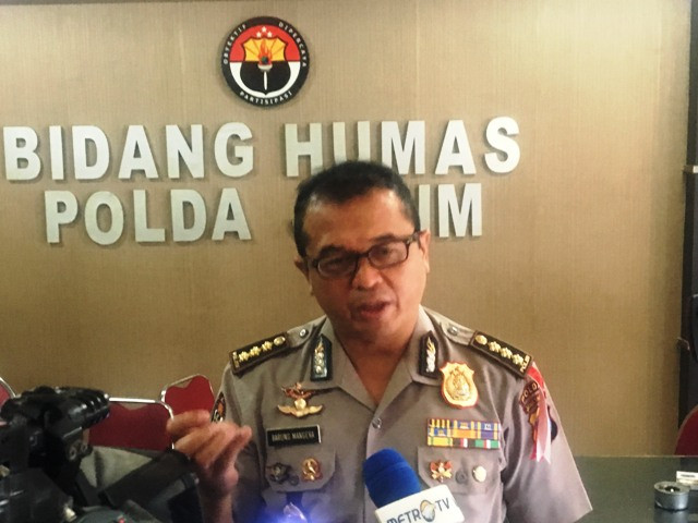 Kabid Humas Polda Jatim, Kombes Pol Frans Barung Mangera. (Medcom.id/Amal).