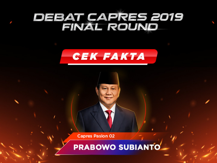 Cek Fakta Capres Paslon 02 Prabowo Subianto