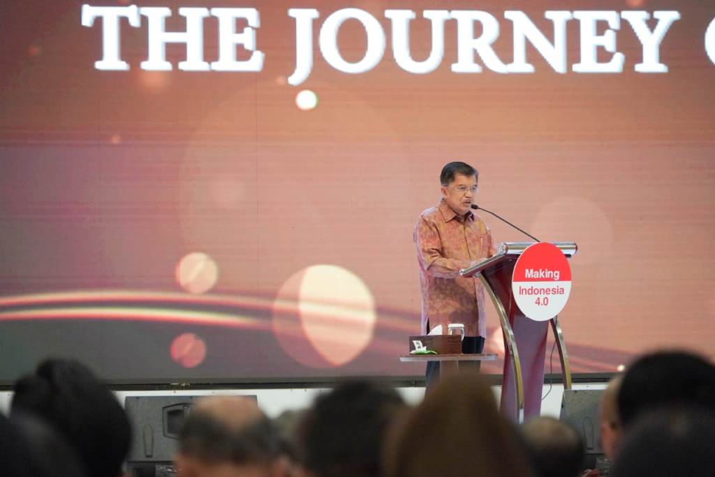 Wakil Presiden Jusuf Kalla dalam acara Indonesia Industrial Summit (IIS) 2019, di Indonesia Convention Exhibition (ICE), BSD City, Tangerang Selatan. (Foto: Dok./Setwapres)