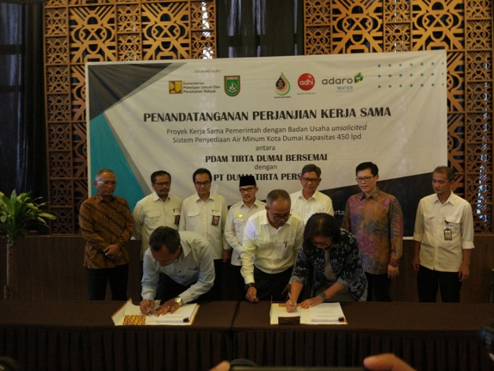 Adhi Karya Teken Proyek Penyediaan Air Bersih Dumai Rp489 Miliar