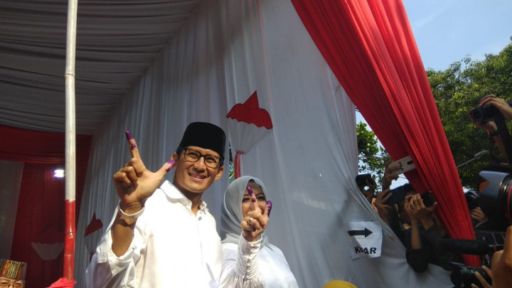 Sandi Plong Usai Nyoblos