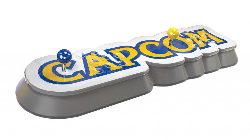 Konsol mini Capcom yang langsung hadir dengan controller khas mesin game arcade.