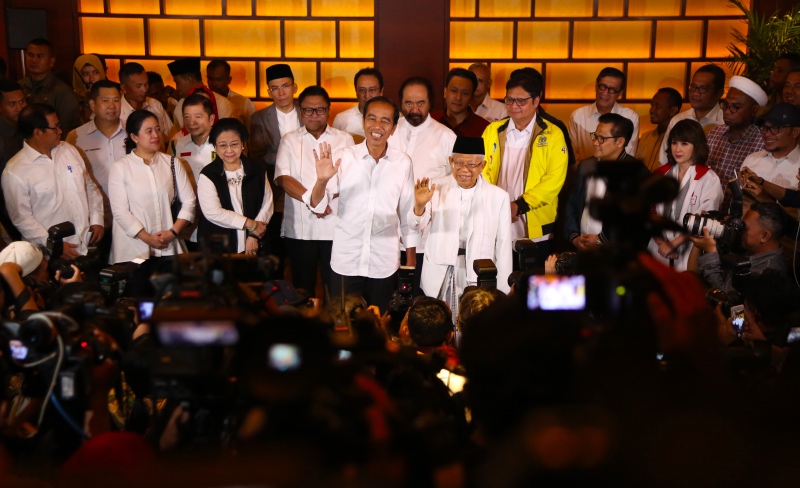 Ucapan selamat datang dari dunia internasional kepada Paslon 01, usai pemilu. (Foto: Media Indonesia).