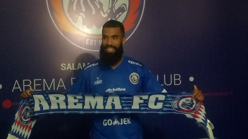 Striker anyar Arema FC, Sylvano Dominique Comvalius (Medcom.id/Daviq)