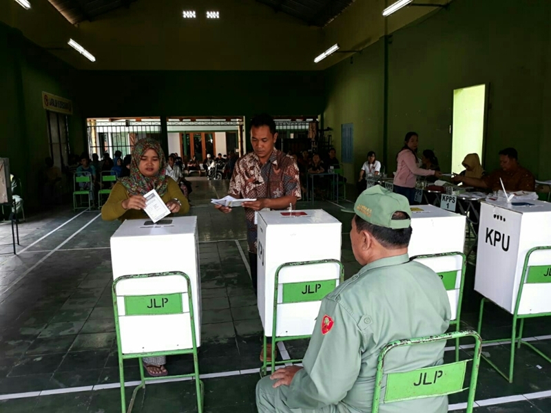 Jokowi-Ma'ruf Tetap Unggul di Pencoblosan Ulang Sukoharjo