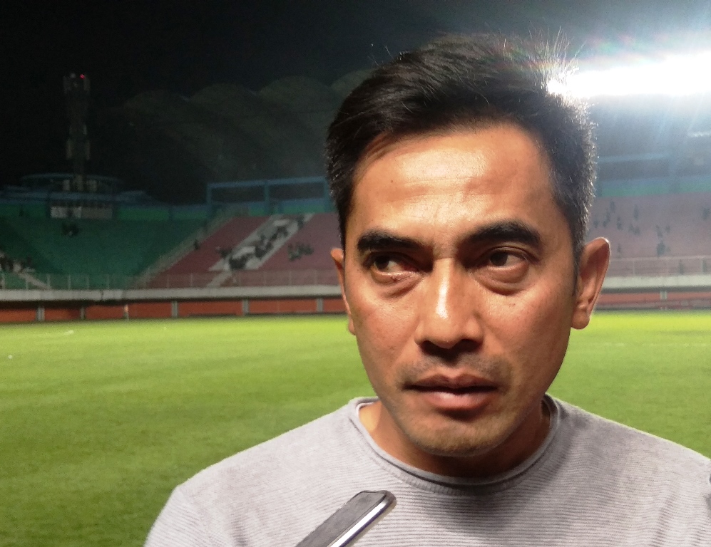 Pelatih PSS Sleman, Seto Nurdiyantoro. (Foto: Mustaqim/Medcom.id)