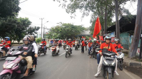 Ribuan Buruh Tangerang Sampaikan Aspirasi ke Jakarta