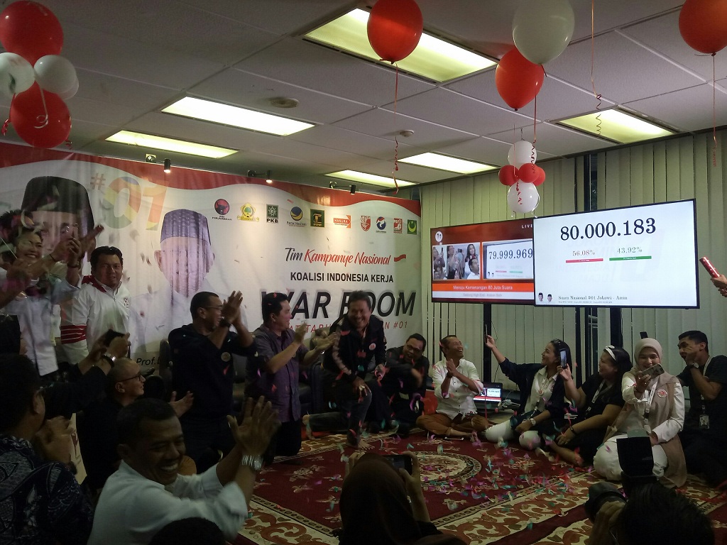 TKN Rayakan Perolehan 80 Juta Suara