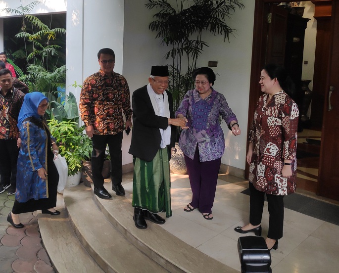 Ma'ruf Bertemu Megawati Bahas Strategi Usai Pemilu