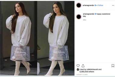 Unggah Foto ke Instagram, Ariana Grande Dituntut Rp720 Juta