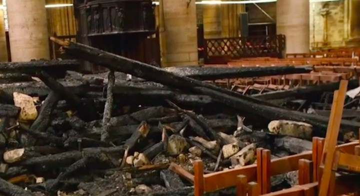 Setelah Terbakar, Interior Notre Dame yang Rusak Terlihat